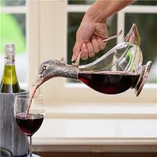 Silver Plated Duck Wine Decanter