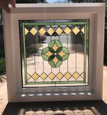 Stained Glass Beveled Window Ready To