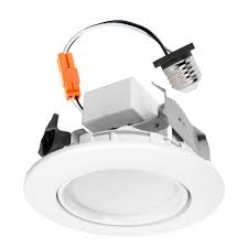 Led Recessed Lighting Kit For 4 Cans Retrofit Led Downlight W Gimbal Trim 60 Watt Equivalent Dimmable 670 Lumens Super Bright Leds