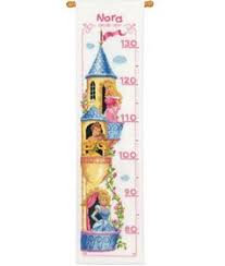 Disney Princess Height Chart Cross Stitch Kit