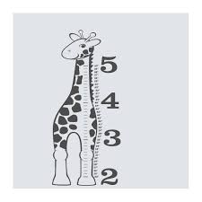 Giraffe Growth Chart Wall Decal