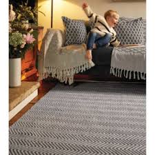 woven herringbone rug warm grey
