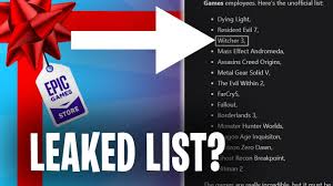 As with all rumors and 'leaks', there's still the possibility that not all of these games are correct. All 15 Upcoming Free Games Leaked On Epic Games Youtube