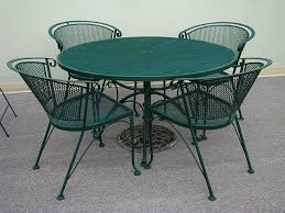 wrought iron patio table and chairs
