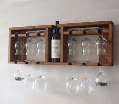 wooden glass shelf wine glass rack