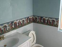 Wallpaper Borders Bathroom Selecting