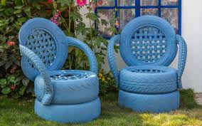 Recycle Old Tyres In Garden Decor