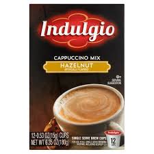 indulgio cappuccino mix hazelnut single