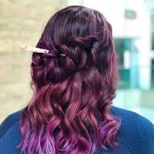 I used the purple for brown hair system on my super dark hair. Dark Brown Hair With Purple Tips Purple Hair Brown Hair Dye Purple Brown Hair