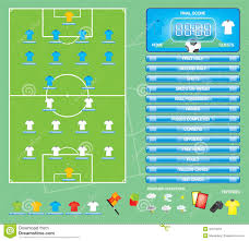 Info Graphics For Football Soccer Game Icons Game Elements