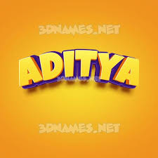 preview of orange toon 3d name for aditya