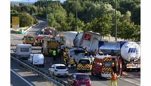 Brognard : impressionnant accident sur l'autoroute A36 entre Belfort et  Montbéliard