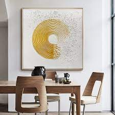 3d Modern White Gold Wall Decor Art