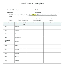 Microsoft Travel Itinerary Template Vivafashion Info
