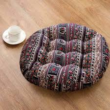 round bohemian floor cushion pillow