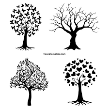 free tree silhouette vector designs