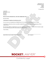 free probation letter template faqs