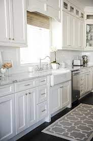 Two toned gray and white cabinets, subway tile backsplash, some diy. 30 Elegant White Kitchen Design Ideas For Modern Home