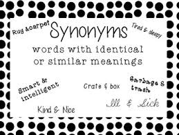 Synonyms Antonyms Anchor Charts