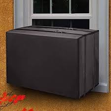 Limited time sale easy return. Buy Taktopeak Window Air Conditioner Cover Outdoor Dust Proof And Waterproof Window Ac Cover For Outside Heavy Duty Defender Bottom Covered With Straps Small Black 21 X 16 X 16 Inches L X
