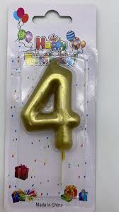 metallic birthday number candle 0 to 9