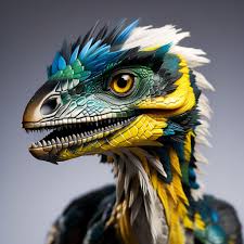 intricate very detailed modern dinosaur