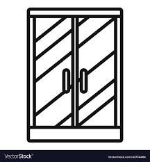 Wash Door Cabin Icon Outline Stall