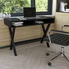 Create a home office with a desk that will suit your work style. Flash Furniture Home Office Writing Computer Desk With Open Storage Bedroom Desk Black