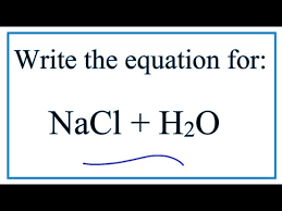 Nacl H2o Sodium Chloride Water