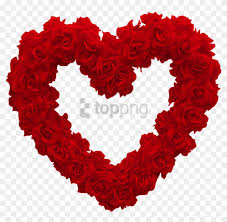 free png love heart of roses png image