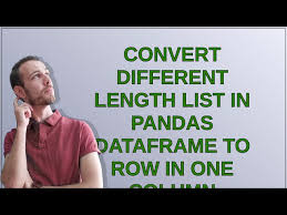convert diffe length list in pandas