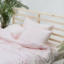Double Sateen Duvet Set Duvet Cover 2 Pillow Cases Light Pink By Bedroommood Fy