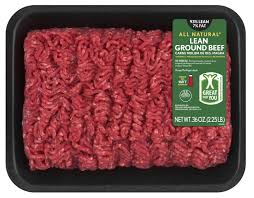 93 lean7 fat lean ground beef tray