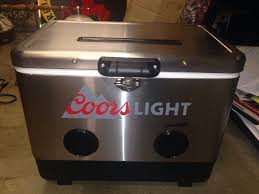 Coors Light Rolling Cooler Bluetooth Speakers Led Lights With Tabelware Set 1795266471