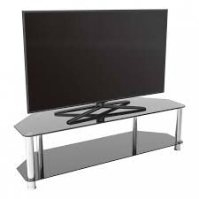 Add a touch style to your living room. Avf Sdc Series Black Glass 65 Inch Corner Tv Stand Chrome Sdc1400 A