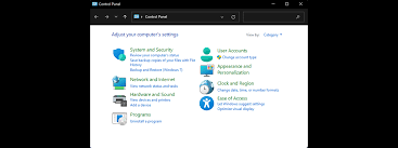 Open Control Panel In Windows 11