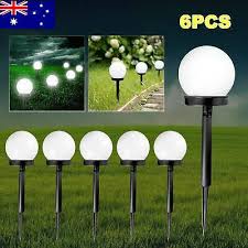6pcs led garden light solar round ball