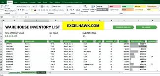 Warehouse Stock Control Excel Template Inventory Indemo Co