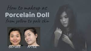 makeup play the pale porcelain doll