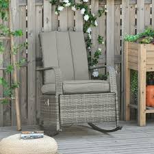 Outsunny Outdoor Rattan Wicker Rocking