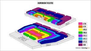 London Dominion Theatre Peta Tempat Duduk