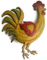 Rooster Wall Hanging Cast Metal Sexton