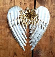 metal wall decor large angel wings