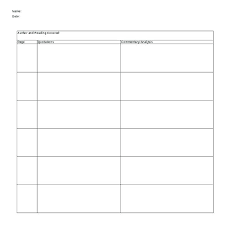 Printable Food Diary Template Daily Log Example Form