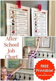 After School Job Chart Free Printable Tgif This