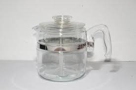 Pyrex Flameware 6 Cup Glass Coffee Pot