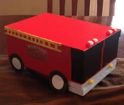 Use a tissue box and red paper for the body of the truck, then help your little one add details to his heart's content. Firetruck Valentines Box Medium Difficulty Valentine Day Boxes Valentines School Valentine Box