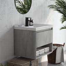 Gray Floating Bathroom Vanity