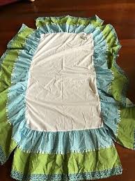 Cocalo Baby Blue Green Crib Skirt Dots