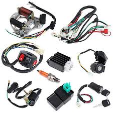 This painless wiring harness will fire engines that use the above stated stator magnetos. 50cc 70cc 90cc 110cc 125cc Atv Ignition Coil Electric Complete Wiring Harness Assembly Alexnld Com